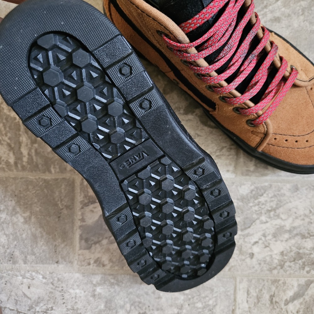 Vans Off The Wall Sentry‎ SK8-Hi Hiker Shoe Suede Brown/black men's 6 womens 7.5 - Picture 8 of 9